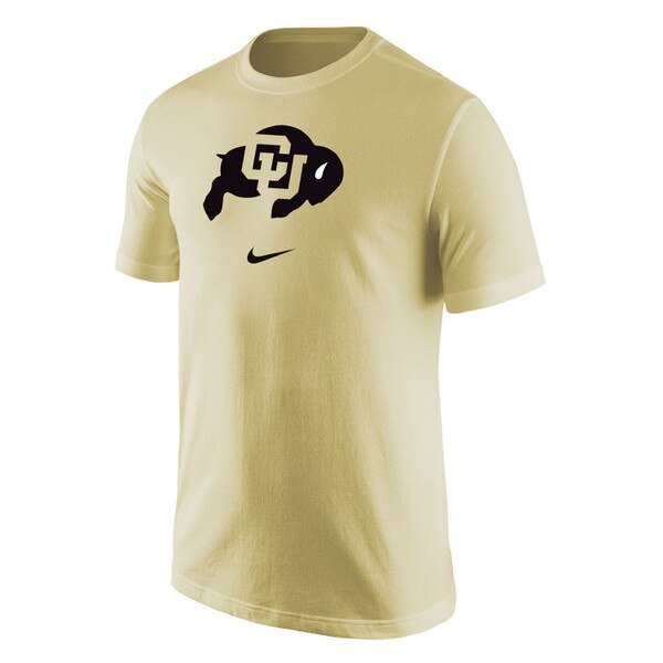 Vegas gold t-shirt with the Cu buffalo logo and nike swoosh underneath.